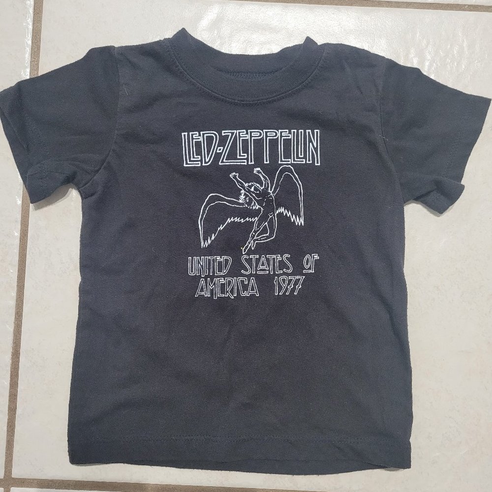 Boys 2T Black Led Zeppelin T-Shirt
